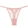 Perizoma sexy in pizzo da donna Mutandine a vita bassa Perizoma trasparente perizoma T-Back Intimo femminile Intimo solido Lingerie