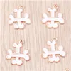 Charms 10Pcs Cartoon Funny Halloween Crossed Bone Metal Charm Diy Accessory Earrings Necklace Keychain Jewelry Making Findings Drop Dh6Rx