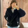 Womens Fur Faux Winter Coat Real Wool Alpaca Teddy Bear Women Thick Jacket Short Outerwear Lady Streetwear S3595 231129