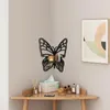 Decorative Plates Butterfly Corner Shelf Display Wooden Stand Boho Hanging Wall Mounted Jewelry Holder Storage Organizer For Home Decor