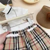 Clothing 2023 New Children Boys Clothes Set Spring Summer Kids Sports Style Short Sleeves Plaid Shorts Two Piece Set