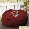 Housses de chaise Ers Drop Bean Bag avec fourrure garder au chaud Hine lavable grand canapé ER et NT inclinable chambre meubles livraison maison Gard Dhanx