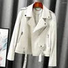 Women's Leather 2023 Haining Sheepskin Locomotive Genuine White Small Coat Short European Jacket Spring And