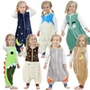 Pyjamas printemps vêtements de nuit flanelle sac de couchage dessin animé bébé garçons vêtements pour filles pyjamas enfants vêtements body combinaisons chaud barboteuse 231124