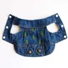 Hondenkleding Huisdier Kat Jeans en Ananas Blauwe denimjas Vest Puppykleding 6 matenvaiduryd