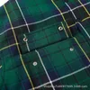 Men's Jackets High version P family autumnwinter blue green plaid triangle logo thickened casual unisex cotton jacket Z3QM