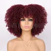 Synthetic Wigs Explosive Wig Headband ffy Short Curly Hair Small Curly Wig Kinky Curly