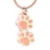 Pet Paw Urn Necklace for Ashes Stainless Steel Pendant Keepsake Memorial Cremation Jewelry292A