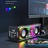 Computer S ers V8 Trasparente Mecha Musica Bluetooth 5 0 Wireless Bass Subwoofer a membrana TWS RGB Luce Mini Party Louds er 231128