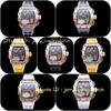 KU / KV 001 RMAC2 Luxury Men's Watch Multi-Function Chronograph Watch 50* 42,70 mm gummiband med fint stålfodral 7750 Automatisk mekanisk timing. vit