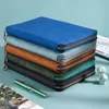 دفتر Notepads Zipper A5 Leather Business Business و Journal with Binder Notepad 6 Rings Planner Stationery Organizer 231128