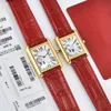 Reloj clásico para mujer de cuarzo, relojes femeninos de gran venta, pulsera de cuero, reloj de pulsera 001253E