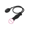 Jouets sexuels masseur en Silicone souple, Plug Anal gonflable, pompe noire, perles, masseur de fesses, jouet d'anus pour Couples féminins et masculins