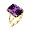 ウェディングジュエリーセットSzjinao Silver Jewellery for Women Real 925 Sterling Gold Amethyst Pendant Ring Punkファインハンドメイド231128