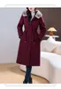 Mink Fur Jacket Womens Long Coat Parkas med huva blixtlås vindtät ytterkläder utomhus toppar damkläder