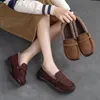 Koznoy suede jurk 1,5 cm echte lederen dames winter vrouwen zachtjes opgeloste comfortabele flats loafers glijden aan pluche warm bont vrouwelijke c4ba