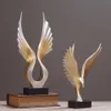 Abstract Angel Wing Sculpture Harts Eagle Wing Shape Statue Home Decoration Accessories Ornament Office Club T200709257A