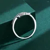 Cluster Rings S925 Серебряное серебро простая ветвь, полная алмазного японского кольца, женский инкрустанный темперамент, корейский ювелирный подар