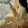 Sexy Pyjamas Flanell Pyjamas für Frauen Nachthemd Ausgefallene Hosen Warme Winte Nachtwäsche Plus Größe Set Förderung Hause Anzug 231129