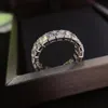 Trouwringen Solid Platinum PT950 Ring Diamant Vrouwen Engagement Band Verjaardag Voor Meisje D Kleur Puur Goud Sieraden 231128