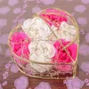 6 шт./компл., розовое мыло, цветок, подарочная коробка, позолоченная железная корзина, искусственная роза, креативный свадебный подарок на День святого Валентина 231127