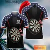 Herrpolos Personligt namn Fire Darts Team Multilcolor 3D Printed Polo Shirt Men/Women Perfekt gåva för älskare toppar unisex tee-333