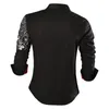 Men's Casual Shirts Sportrendy Men's Shirt Dress Casual Long Sleeve Fashion Dragon Stylish JZS041 231128