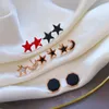 Stud Earrings Korean Version Of 2023 Net Celebrity Ins Titanium Steel Five-pointed Star Geometric Fashion Wild February 14 Gift