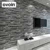 Modern Stacked brick 3d stone wallpaper roll grey brick wall background for living room pvc wall paper stereoscopic look234k