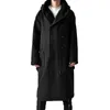 Herr ull blandar män ullrock höst/vintermode trend huva axlar avslappnad allt-i-ett plus size coat 231128