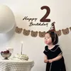 Party Decoration Cute Bear Banner Set First Baby Shower 2 3 Years Old Age Happy Birthday Backdrop Supplies