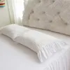 Conjuntos de cama estilo coreano bege branco conjuntos de cama 4/9pcs velo jacquard inverno completo rainha rei capa de edredãobedskirtfronhas conjunto de cama menina 231129