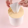 Storage Bottles Simple Wooden Plastic Tissue Box Bamboo Cover Napkin Home Kitchen El Dining Table Decoration Fashionable Exquisit