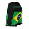 Pantaloncini da uomo Distretto Brasile Mappa Bandiera Anime BeachClassic Pantaloncini da spiaggia regolabili con coulisse traspiranti ad asciugatura rapidabasketba