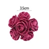 10-36 pieces of shiny rose red pink gold artificial rose foam flower bouquet bridal party wedding party decoration fake flower bouquet 231127