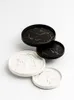 Organizacja Europejska marmurowa taca do przechowywania czarno -biała biżuteria aromaterapia kosmetyka magazynowa Domowa taca na przekąskę