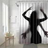 Занавески для душа с 3D цифровым принтом на Хэллоуин, подкладка для штор с 12 крючками, водонепроницаемый экран, толстый дизайн для ванной комнаты Restroom292z