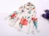 Scarves 2023 Sunscreen Flower Chiffon Georgette Scarf Silk Square Hijab Cool Shawl Ladies Foulard Femme Hair Bufanda Mujer