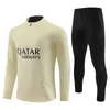 23 24 MBAPPE VERRATTI Training Wear Half Zip Camisas de futebol MARQUINHOS HAKIMI KIMPEMBE FABIAN VITINHA Camisas de futebol Uniformes