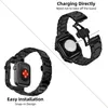 Correias de aço inoxidável pulseira de relógio para apple relógio inteligente caso liberação rápida resistente ao choque masculino 44mm 45mm esporte relógio bandas compati