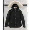 Chaqueta de plumón de ganso con tijeras de invierno para hombres y mujeres, estilo de pareja corto, cuello de piel, chaqueta engrosada canadiense, chaqueta de pan 332 326