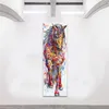 QKART Arte della parete Pittura Stampa su tela Immagine animale Stampe animali Poster Il cavallo in piedi per soggiorno Decorazioni per la casa Senza cornice LJ232z