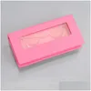 Faux Cils 10 / Pack Boîte d'emballage de cils en gros Boîtes de cils personnalisées Faux Cils de vison Bandes Rose Vide Case BK Vendeurs Drop D Dhivm