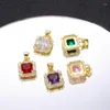 Charms Juya Crystal Dingle örhängen leveranser för smycken Fyndkomponenter Koppar Small Pendant DIY Accessories Handgjorda