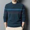 Men's Sweaters For Men High Luxury 100 Wool Sweater Jacquard Round Neck Roupas Masculinas Clothing Ropa Para Hombre Cardigans 231128