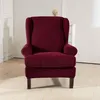 Наклонная подлокотник King Back Чехол на стул Эластичное кресло Wingback Chair Wingback Чехол на спинку стула Растягивающийся протектор SlipCover Protector Y200253u