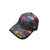 Modna czapka baseballowa do unisex Casual Sport Letter Caps Nowe produkty Sunshade Hat Osobowość prosta kapelusz kwiaty