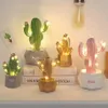 Objets décoratifs Figurines Ins Cactus LED lampe de table étoile de rêve petite veilleuse décoration de chambre beau cadeau pour les filles et 245c