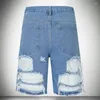 Berühmte Marke Herrenjeans Slim Fit Mode Herren Designer Trendy Denim Shorts Trip Club Big Pantalones