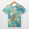Men's Polos Ditsy Floral Casual T-Shirts Blue And Brown Polo Shirts Zipper Trending Shirt Male Custom Clothes Plus Size 5XL 6XL